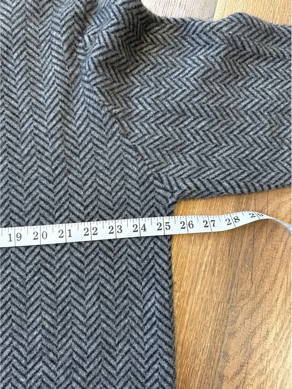 Daniel Cremieux Signature Herringbone Sweater Men's XXL 100% Cashmere Gray